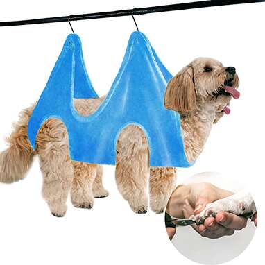Dog grooming hammock