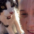 Woman Going For A Jog Finds A Meowing Stray Cat