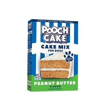 POOCH CAKE Wheat-Free Peanut Butter Cake Mix & Frosting Dog Treat, 9-oz box