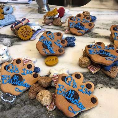 Dog Cookies Paw Shaped Personalized