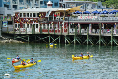 Sea kayaks in Bar Harbor