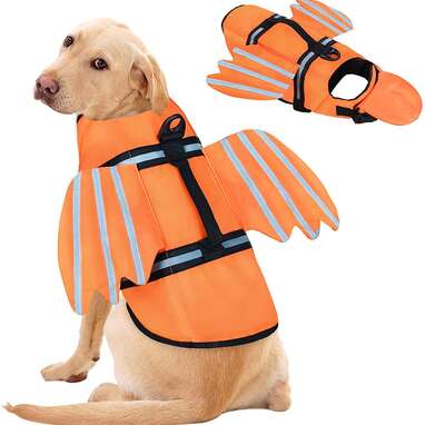 HEYWEAN Dog Life Jacket Inflatable Safety Vest with Rescue Handle  Waterproof Nylon Fabric Lightweight and Foldable Vest for Puppies Small  Medium Large Dogs Swimming Summer Dog Vest - Yahoo Shopping