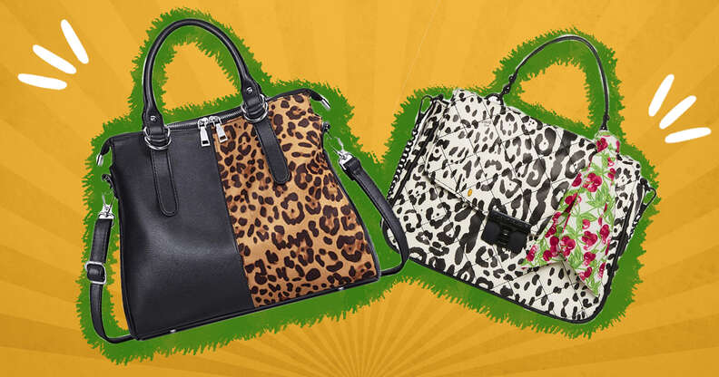 Animal print satchel sales handbags