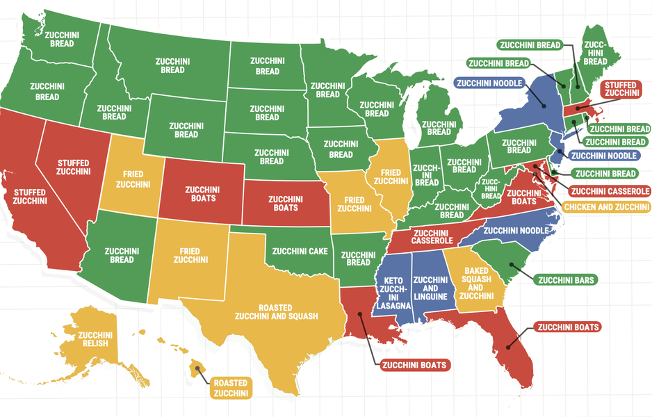 Photo of Najlepšie recepty z cukety: Mapa ukazuje najobľúbenejšie jedlá z cukety v štáte