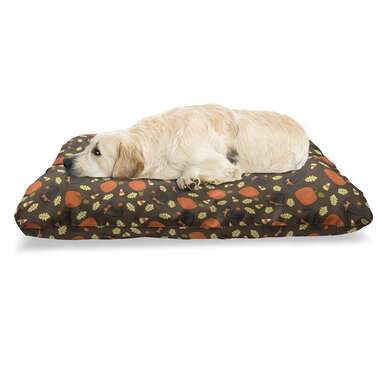 This cozy, fall-themed dog bed: Ambesonne Autumn Pet Bed