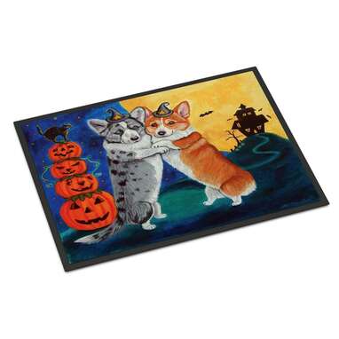 This door mat that’s perfect for the corgi-obessed: Corgi Halloween Scare Non-Slip Outdoor Door Mat