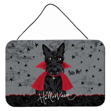 For Scottie-lovers, the most perfect Halloween sign: Halloween Vampire Scottie Sign