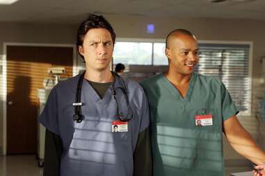 zach braff and donald faison in scrubs