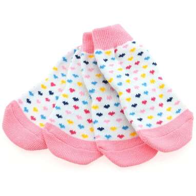 Canada Pooch Slouchy Anti-Slip Dog Socks - Pink - PetSmart