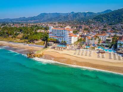 beachfront hotel view