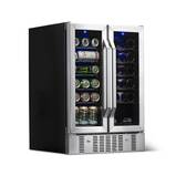 18 Bottle and 58 Can Dual Zone Freestanding Wine and Beverage Refrigerator