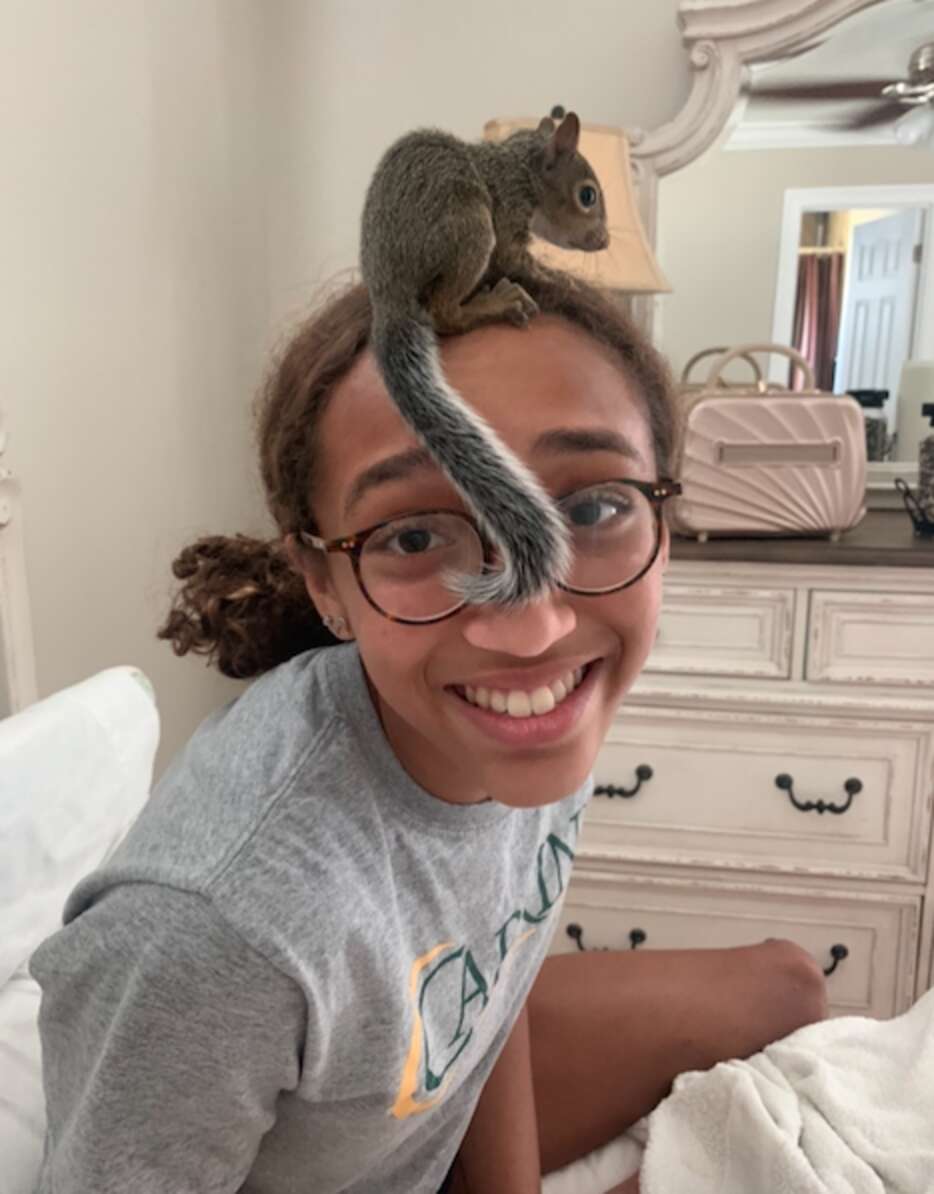 Teen Evacuating from Hurricane Rescues Orphaned Squirrels