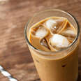  Glass Of Cold Coffee On Wood