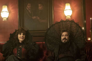 natasha demetriou and matt berry in what we do in the shadows