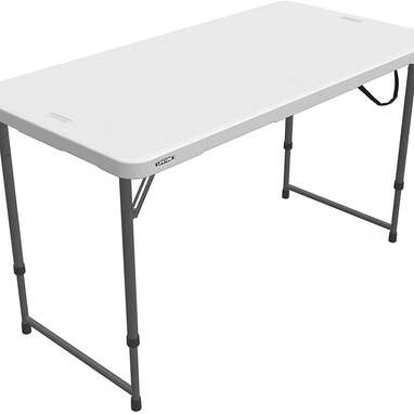LIFETIME Adjustable Craft Camping and Utility Folding Table