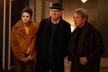 selena gomez in only murders in the building, steve martin and martin short in only murders in the building