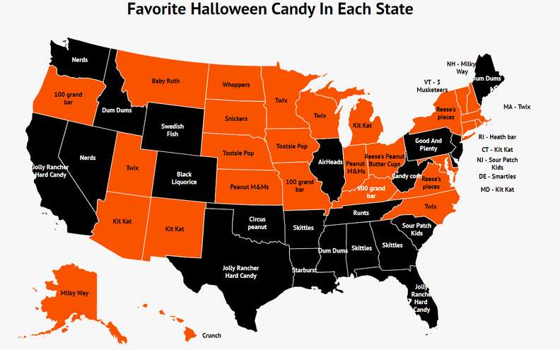 What's The Most Popular Candies In Every State? - Thrillist