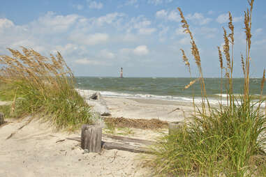 Folly Beach and the Morris Island Lighthouse