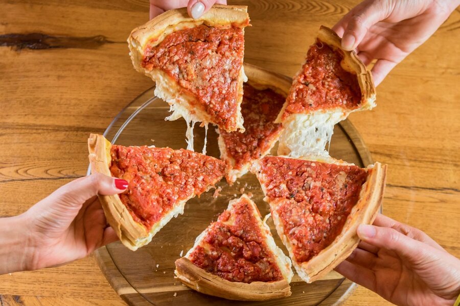 Chicago Style Deep Dish Pizza - Seasons and Suppers