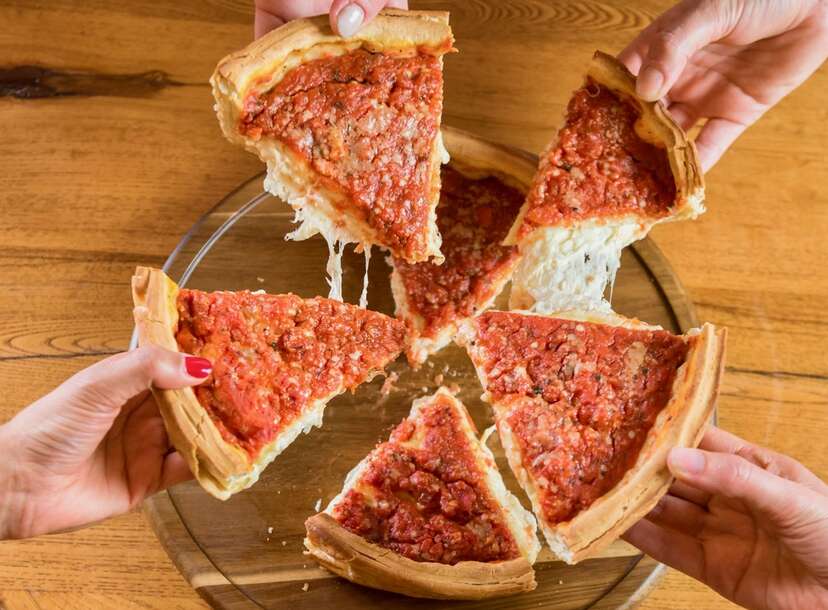 Deep Dish Chicago Style Pizza - Damn Delicious