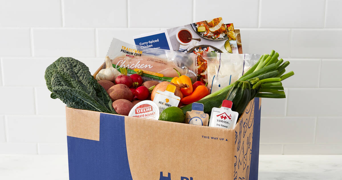 Blue store apron prices