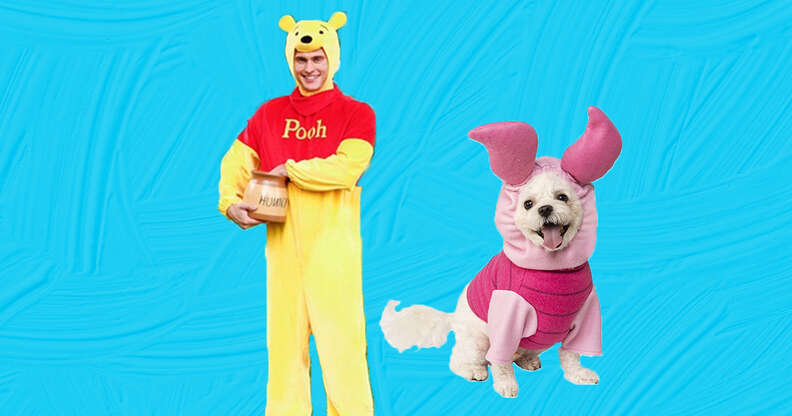 Matching costume top with dog