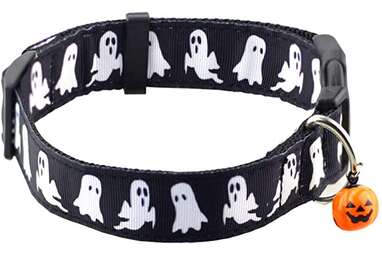 Bolbove Pet Adjustable Halloween Collar with Bell for Dogs