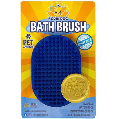 DUALSHINE Upgraded Dog Bath Brush,Dog Scrubber Best Pet Bathing Tool for  Dogs, Dog Wash Scrub Soft Silicone Dog Grooming Brush Bristles with Loop