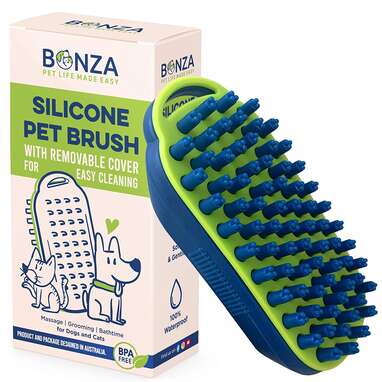 Pet Bathing Massage Brush Soft Silicone Dog Bath Brush Pet Grooming Tool