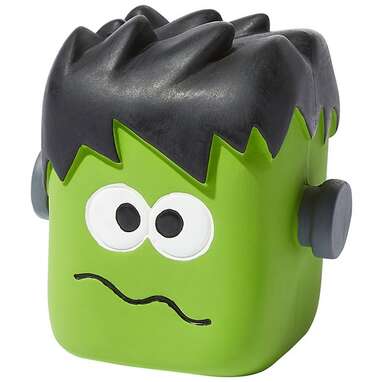 A scary squeaky toy perfect for small dogs: FRISCO Halloween Frankenstein Latex Squeaky Dog Toy