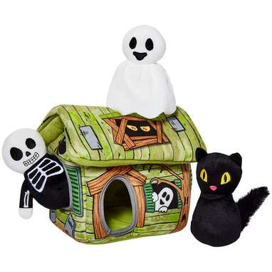 A spooky and stimulating puzzle toy: FRISCO Halloween Haunted Shack Hide and Seek Puzzle Toy