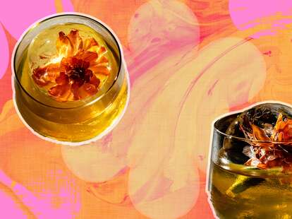 floral ice cubes
