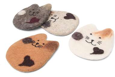 Felts-r-Us Absorbent Handmade Cat Coasters