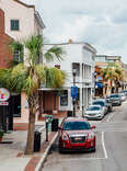 the historic downtown of a southern seaside town