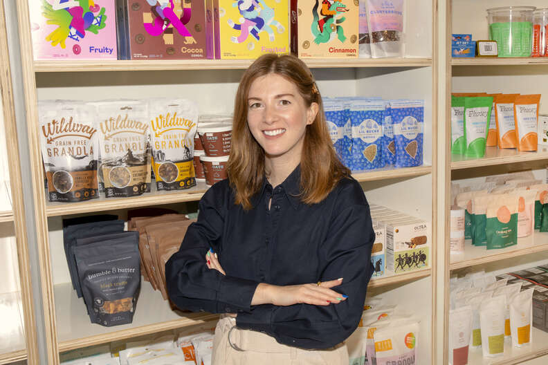 Emily Schildt at a Pop Up Grocer