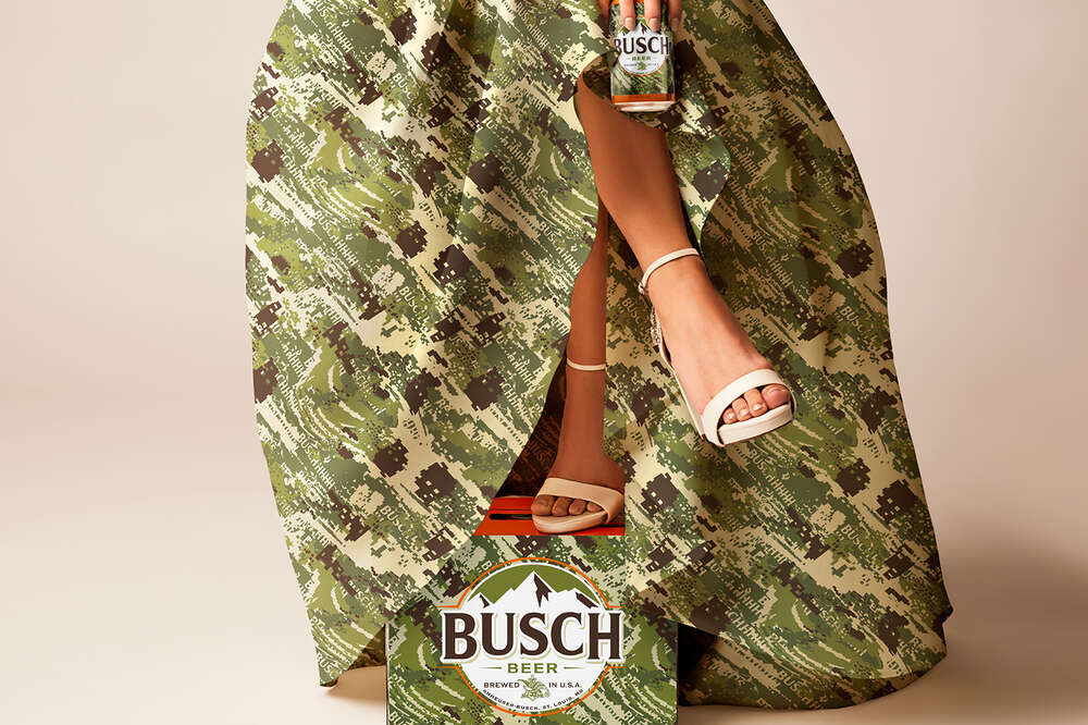 Busch Light David s Bridal Created a Camo Wedding Dress with