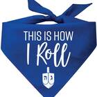 This is How I Roll Dreidel Hanukkah Bandana Printed Dog Bandana (Assorted Colors)