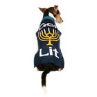 The perfect choice for the life of the party: Tipsy Elves® Hanukkah "Get Lit" Dog Sweater