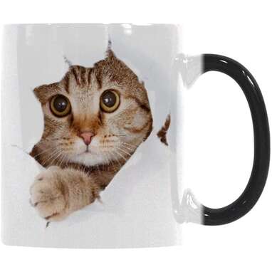 Koolkatkoo Cute Cat Coffee Mug for Cat Lovers Women Girls Ceramic Kitt