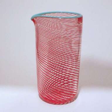 Multicolor Striped Mixing Glass