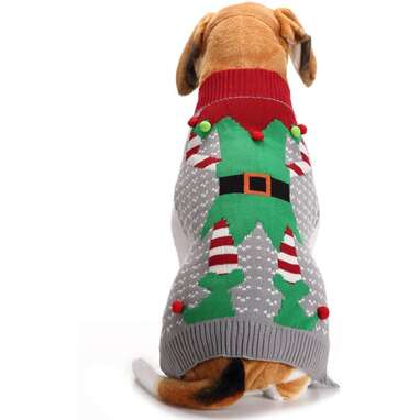 Nacoco Christmas Dog Sweater Ugly Elf