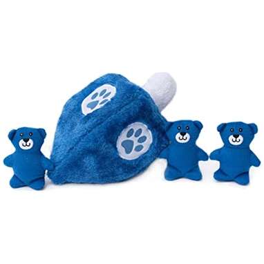 To celebrate Hanukkah: ZippyPaws Holiday Burrow Dog Toy