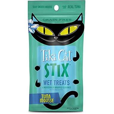 Treats even picky cats like: Tiki Cat Stix Wet Treats