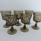 Noritake Perspective Brown Wine Glasses  Vintage Set of 6