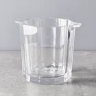 Nude Glass Hemingway Ice Bucket, Bevelled Glass with Handles