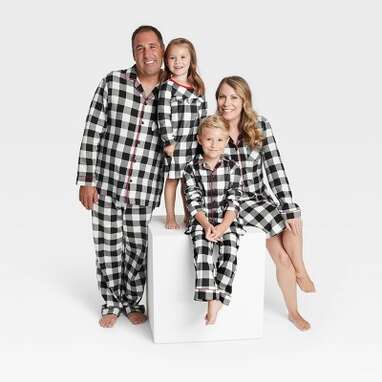 Holiday Buffalo Check Flannel Matching Family Pajamas Collection - Wondershop™ White