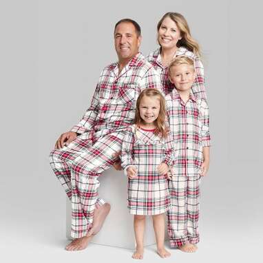 Holiday Plaid Flannel Matching Family Pajamas Collection - Wondershop™ White