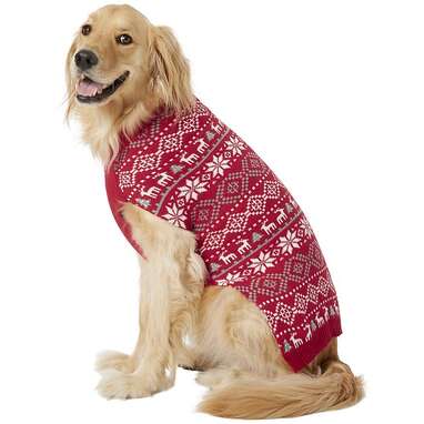 Frisco Reindeer Fair Isle Dog Sweater