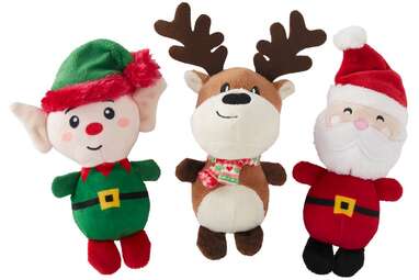 Your pup can be Santa’s helper, too: Frisco Holiday Santa's Helpers Plush Squeaky Dog Toy