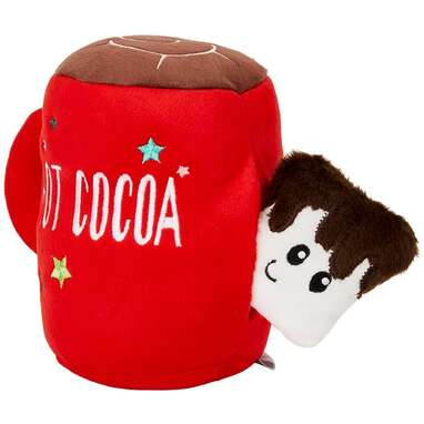 Hot cocoa was never so tasty: Frisco Holiday Hot Cocoa Tearable 2-in-1 Plush Squeaky Dog Toy